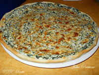 Torta salata con ricotta, spinaci e fontal