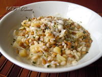 Zuppa di orzo, lenticchie e patate
