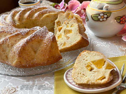 Ciambella al mango, senza uova e burro