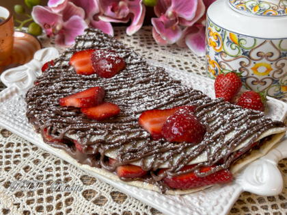 Piadina dolce con fragole e Nutella